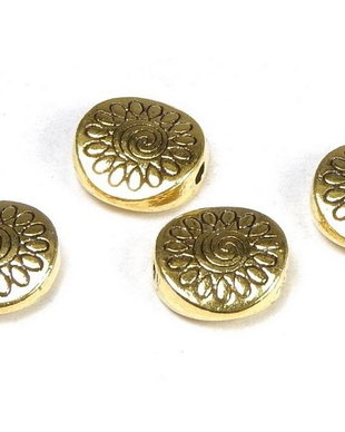 Margele din metal, auriu antichizat, 8.5x3 mm