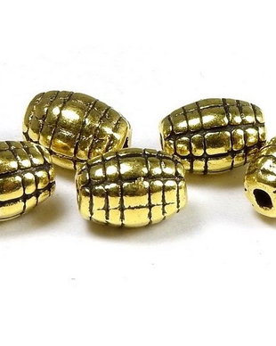 Margele din metal, auriu antichizat, 7x5 mm