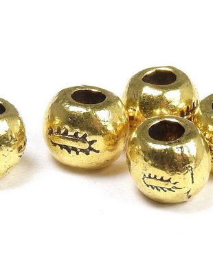 Margele din metal, auriu antichizat, 6~7 mm