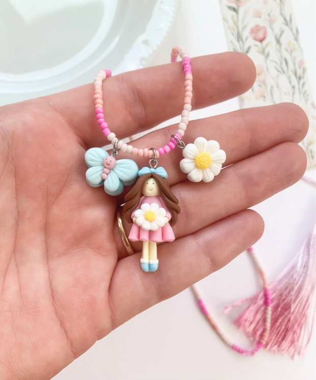 Colier Fetita cu fluture