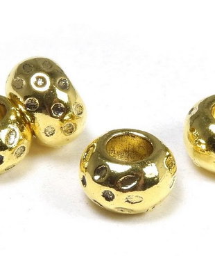Margele din metal, auriu antichizat, 5x8 mm