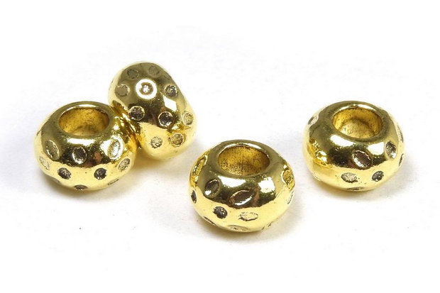 Margele din metal, auriu antichizat, 5x8 mm