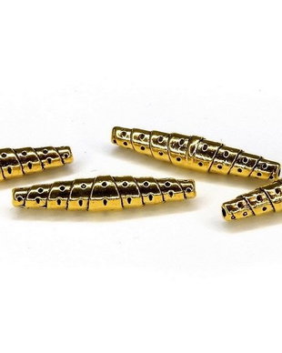 Margele din metal, auriu antichizat, 25x5 mm