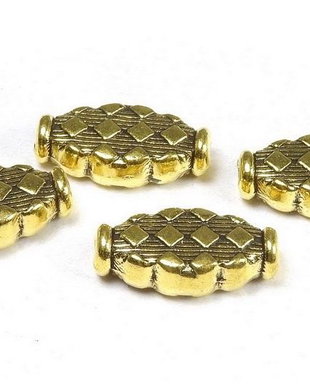 Margele din metal, auriu antichizat, 17x9 mm