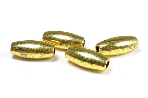 Margele din metal, auriu antichizat, 17x8 mm