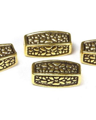 Margele din metal, auriu antichizat, 12x5 mm