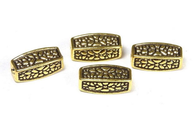 Margele din metal, auriu antichizat, 12x5 mm