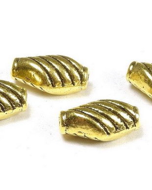 Margele din metal, auriu antichizat, 10x6 mm