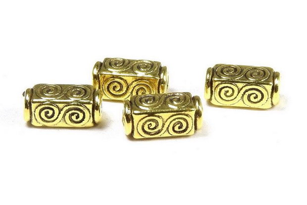 Margele din metal, auriu antichizat, 10.5x5 mm