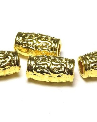 Margele din metal, aurii, 12x7 mm