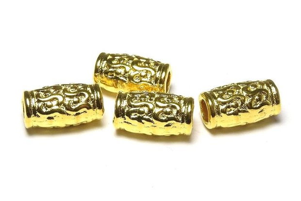 Margele din metal, aurii, 12x7 mm