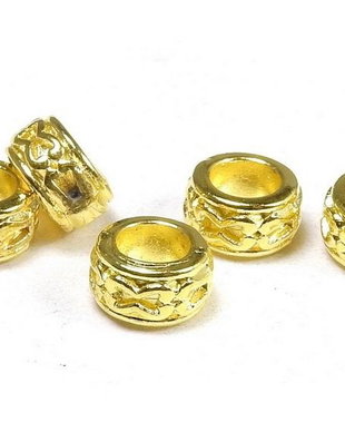 Distantier metalic, auriu, 6x3 mm