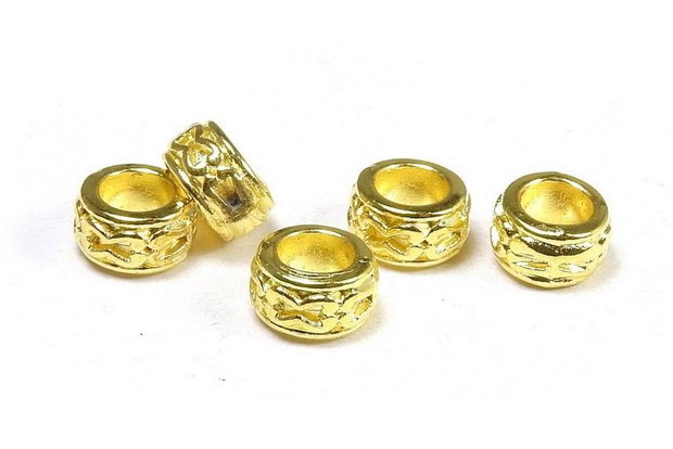 Distantier metalic, auriu, 6x3 mm
