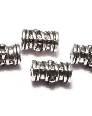 Margele din metal, argintiu antichizat, 9x5.5 mm