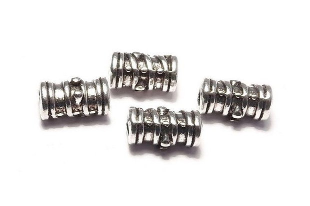 Margele din metal, argintiu antichizat, 9x5.5 mm