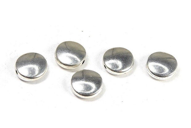 Margele din metal, argintiu antichizat, 9x4 mm