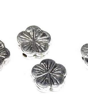 Margele din metal, argintiu antichizat, 9.5x3 mm