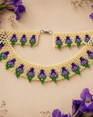 Colier Flori de iris