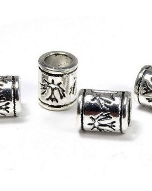 Margele din metal, auriu antichizat, 8x7 mm