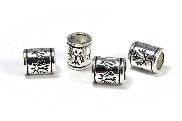Margele din metal, auriu antichizat, 8x7 mm