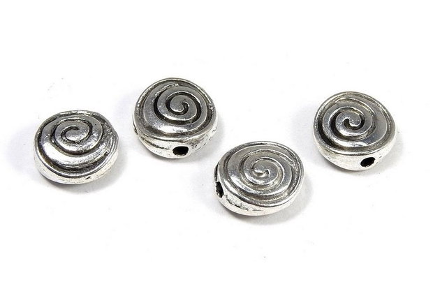 Margele din metal, argintiu antichizat, 8x4 mm