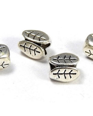 Margele din metal, argintiu antichizat, 7x5.5 mm