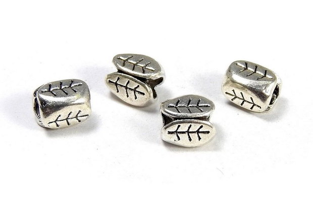 Margele din metal, argintiu antichizat, 7x5.5 mm