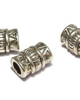 Margele din metal, argintiu antichizat, 7x5 mm