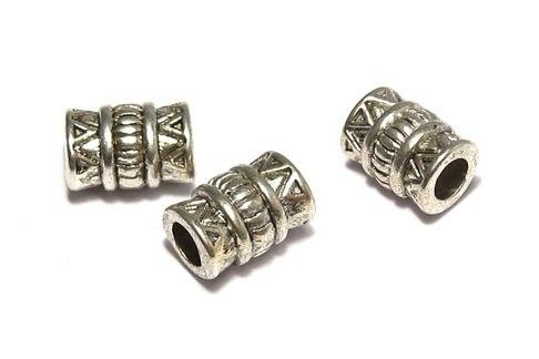 Margele din metal, argintiu antichizat, 7x5 mm