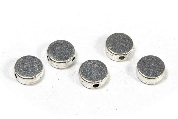Margele din metal, argintiu antichizat, 7x3 mm