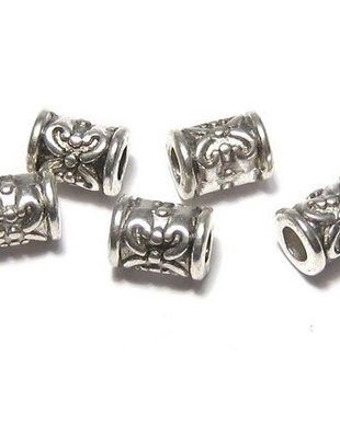 Margele din metal, argintiu antichizat, 7x5 mm