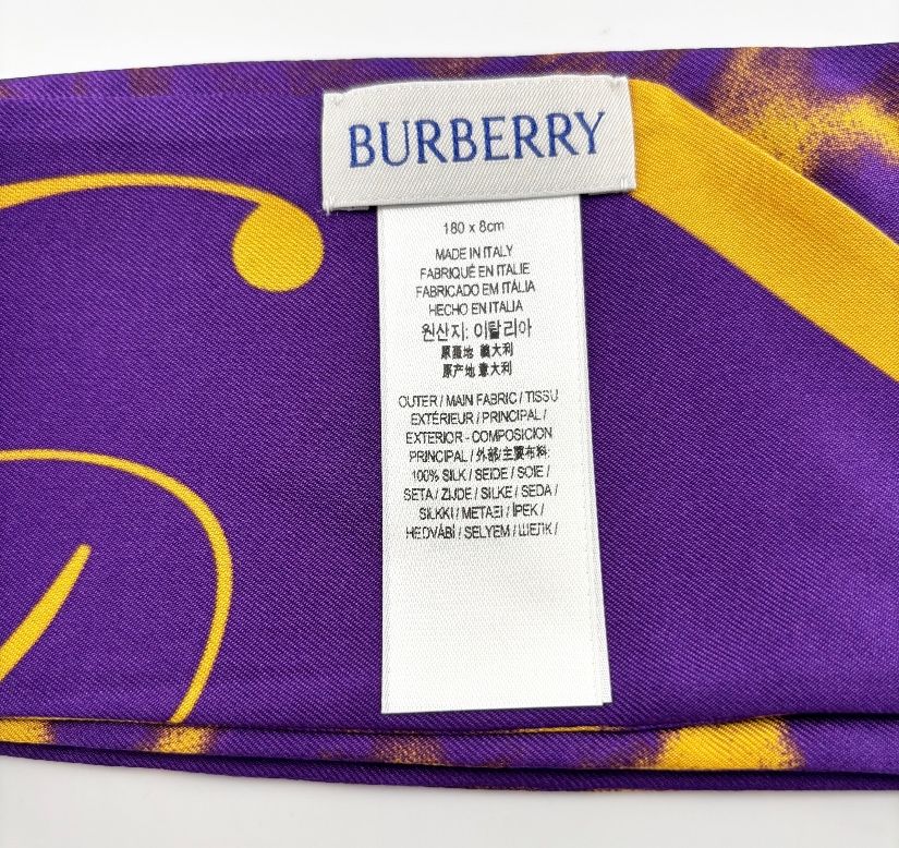 Burberry eșarfă de mătase