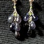 Cercei argint iolit peridot picaturi tije boho chic trendy