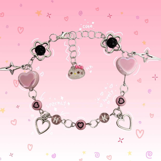 Bratara handmade Hello Kitty Sweetheart