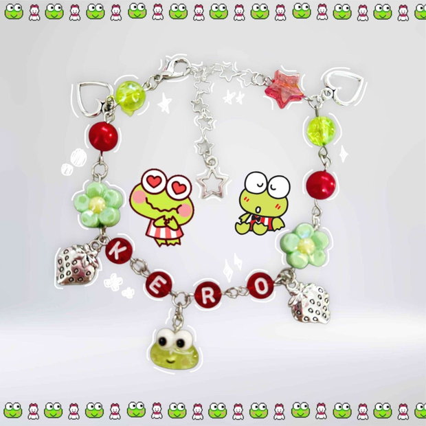 Bratara handmade Keroppi Berry Garden