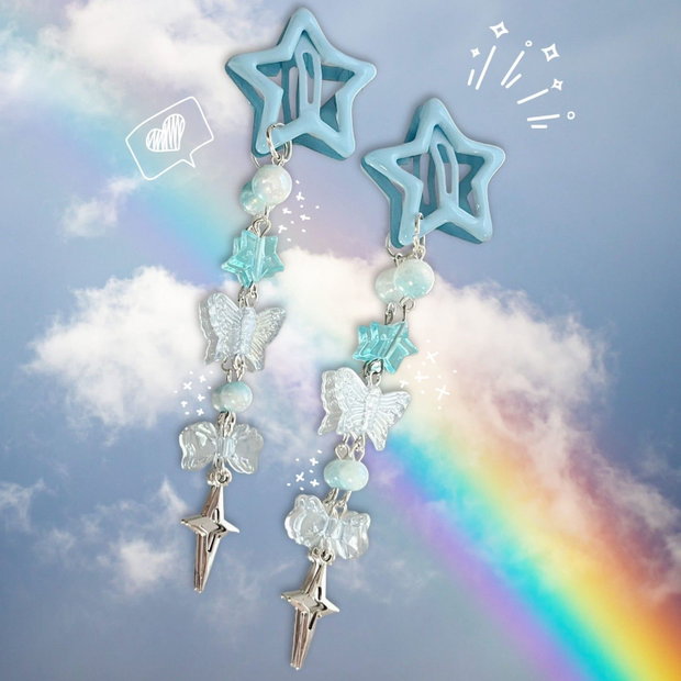 Clame handmade Blue Butterfly