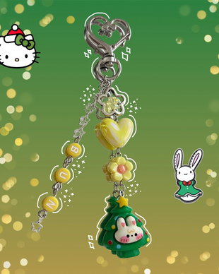 Breloc handmade Christmas Bunny