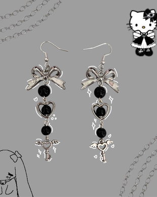 Cercei handmade Gothic Bow