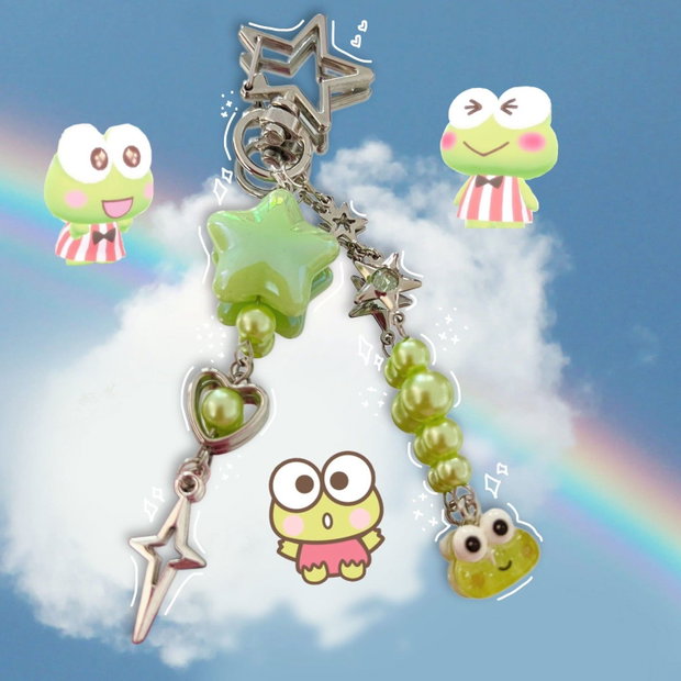 Breloc handmade Keroppi