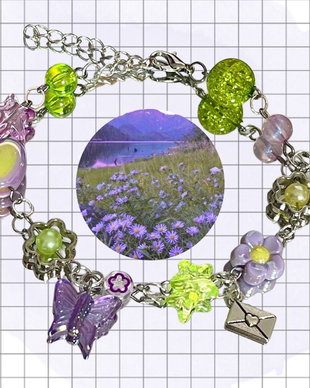 Bratara handmade Lavender Field