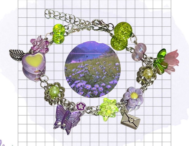 Bratara handmade Lavender Field