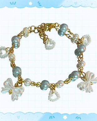 Bratara handmade Pearl Sky