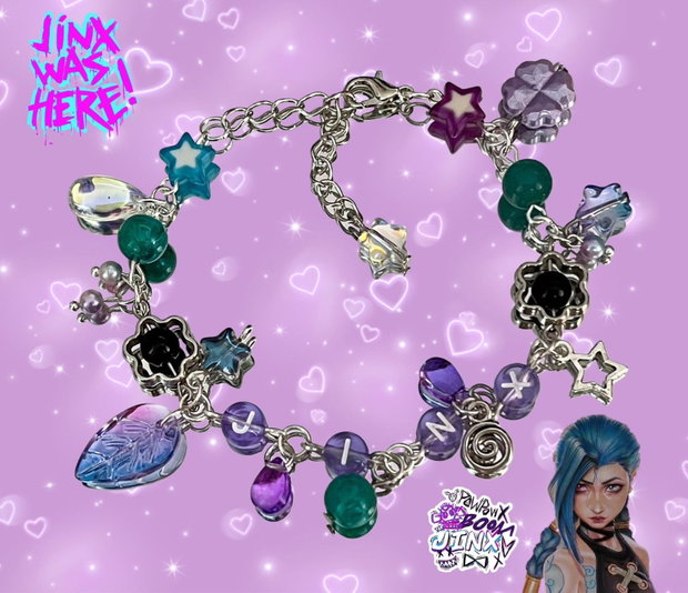 Bratara handmade cu Jinx din Arcane