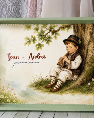 Tava personalizata pentru taiere mot - tema traditional