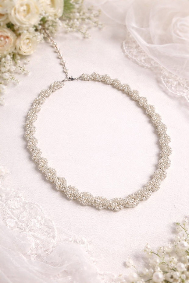 Colier cu perle pentru mireasa - Pearl Blossom