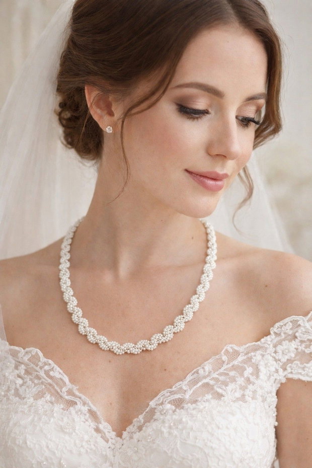 Colier cu perle pentru mireasa - Pearl Blossom
