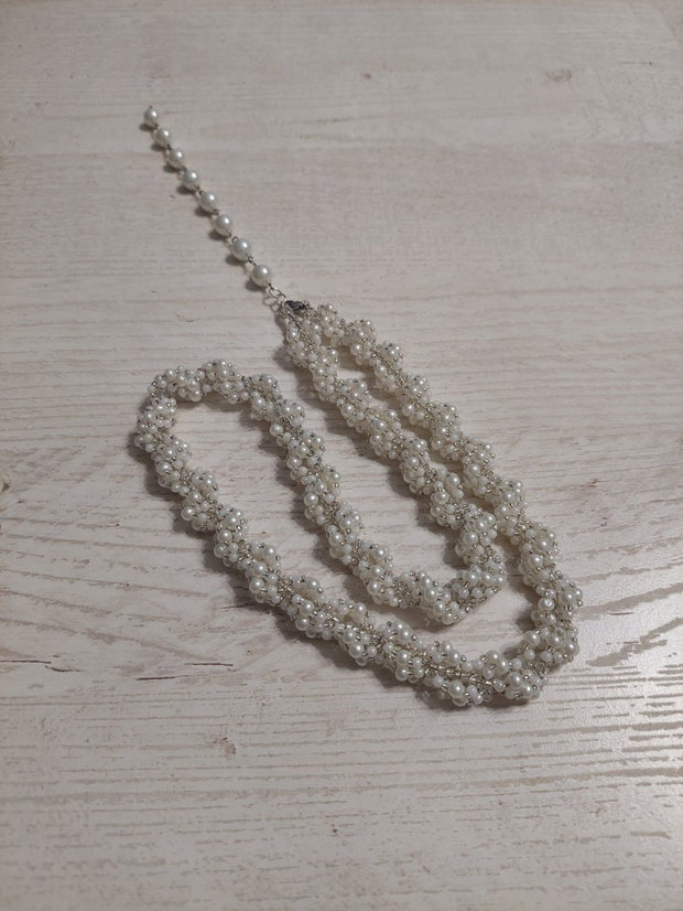 Colier cu perle pentru mireasa - Pearl Blossom