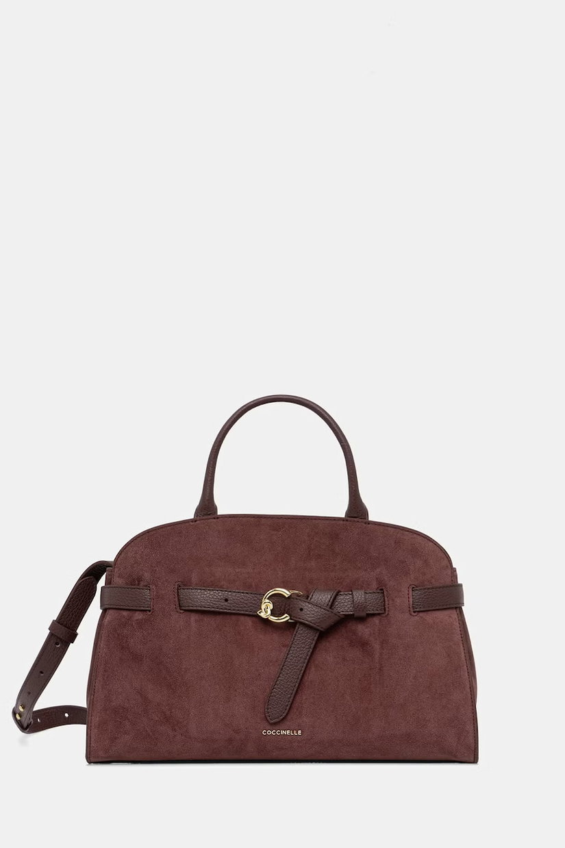 Coccinelle geantă shopper pentru femei din piele întoarsă
