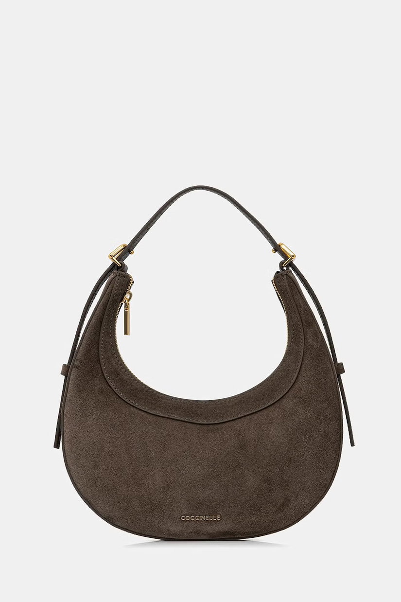 Coccinelle geantă crossbody pentru femei din piele întoarsă