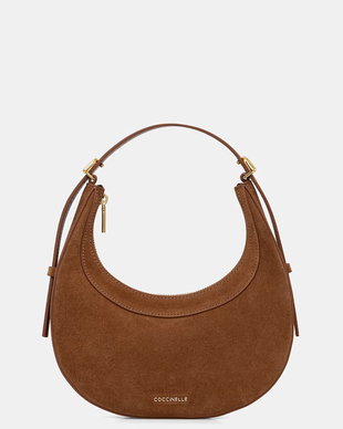 Coccinelle geantă crossbody pentru femei din piele întoarsă